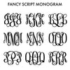 Small Fancy Script Monogram. 925 Sterling Silver Necklace