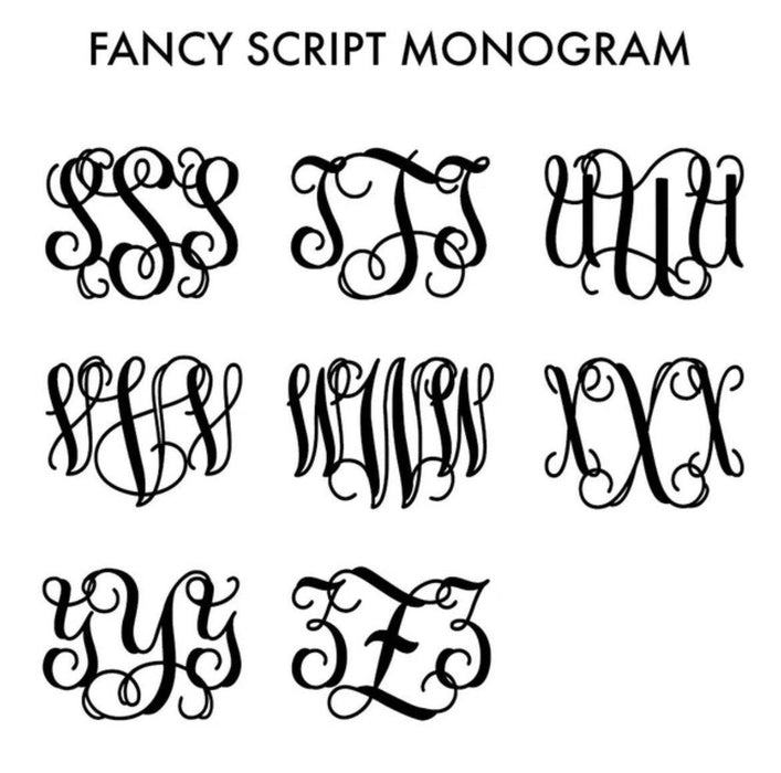 Round Script Monogram Initial Necklace