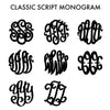 Script Monogram Initial. 925 Sterling Silver Necklace