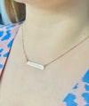 Silver .925 Rose Gold Plating Bar Necklace. kays jewelery, jewelery store, jewelery store near me, jewelery near me, jareds jewelery, jareds jewelery, jewelery sale, nameplate necklace, bar pendant with name, bar pendant with name, name necklace, gold chains for men, gold chains, mens necklaces, nameplate necklace, jewelery store in Brooklyn. 