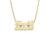 Two Names Script Gold Necklace - Bargain Bazaar Jewelry