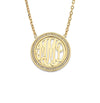 CZ Round Initial Jewelry Silver Plating Necklace - Bargain Bazaar Jewelry