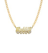 Script One Heart Gold Double Nameplate Necklace - Bargain Bazaar Jewelry