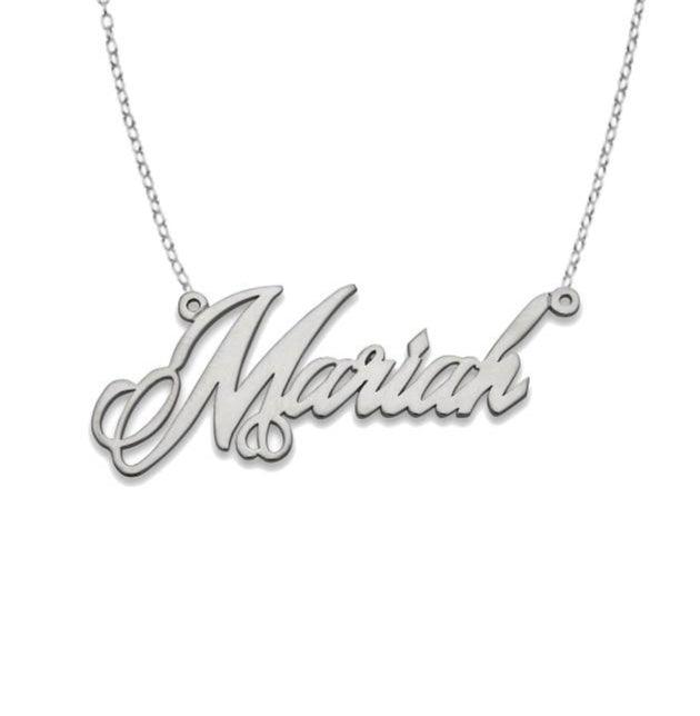 Elegant 925 Sterling Silver Jewelry Nameplate Necklace