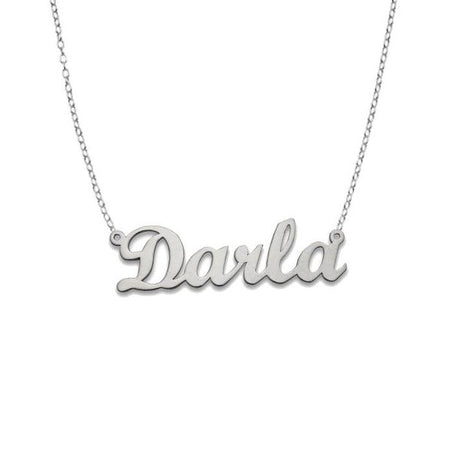 Classic Style 925 Sterling Silver Jewelry Nameplate Necklace