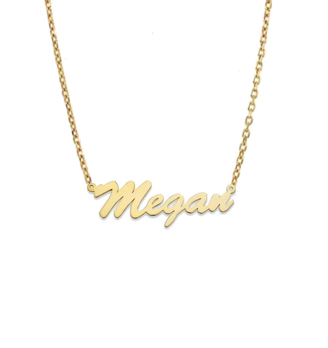 Thin Cursive Gold Nameplate Necklace
