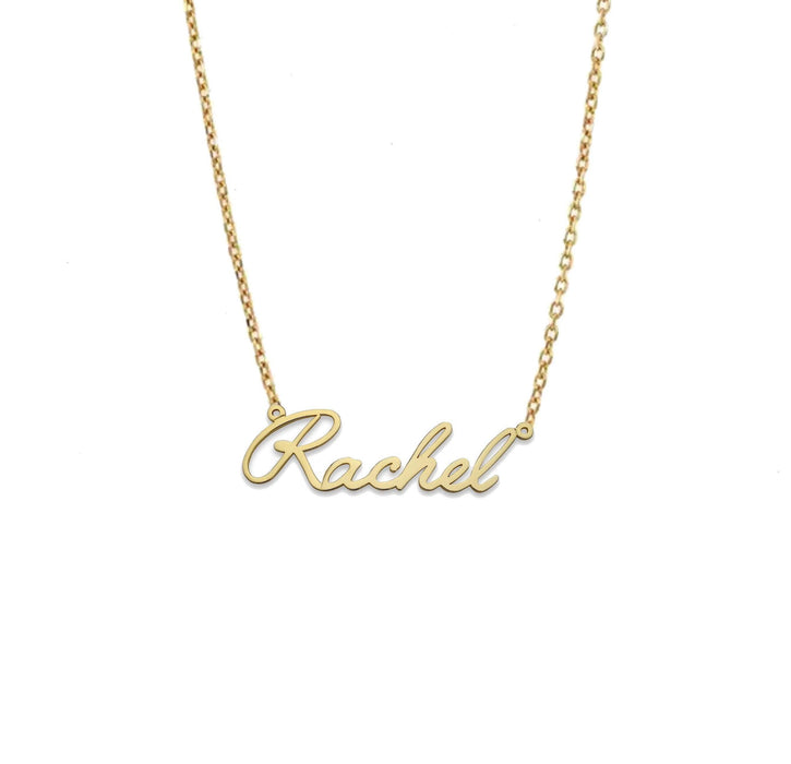 Angelface Gold Nameplate Necklace - Bargain Bazaar Jewelry
