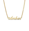 Modern Script Gold Nameplate Necklace - Bargain Bazaar Jewelry