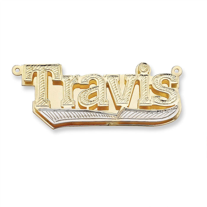 Gold Double Jewelry Nameplate Necklace