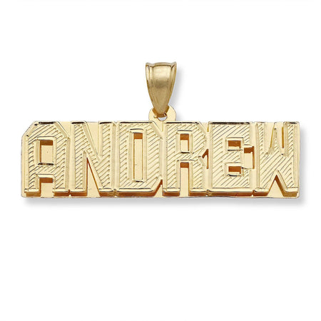 Block Gold Double Nameplate Necklace