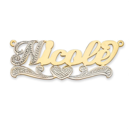 Heart Script Gold Nameplate Necklace