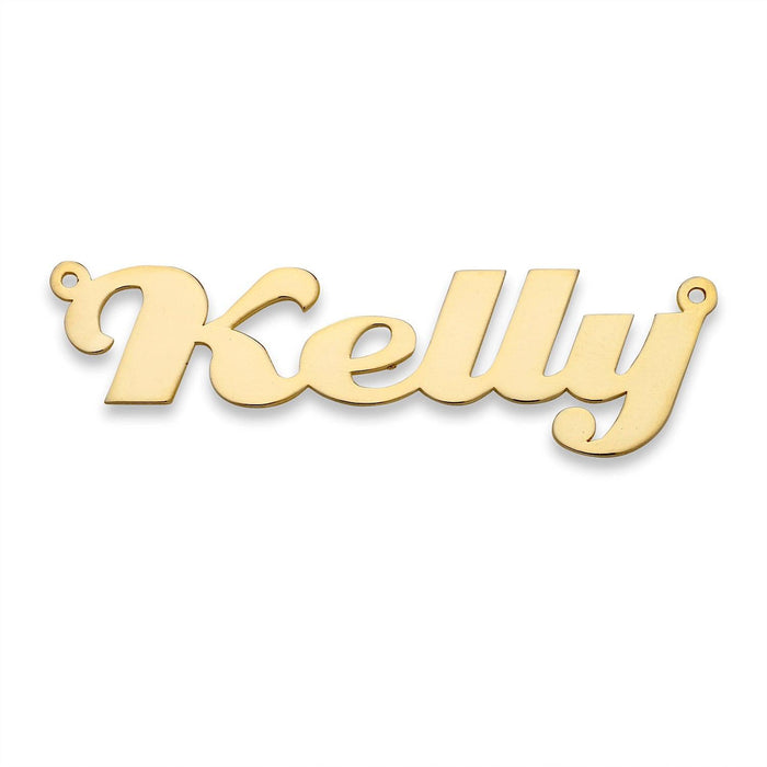 Magnolia Script Gold Nameplate Necklace