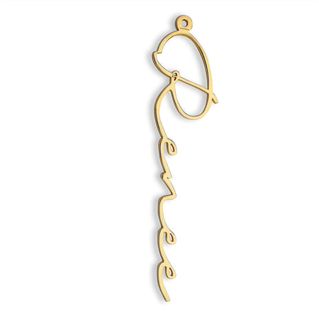 Signature Vertical Gold Name Necklace