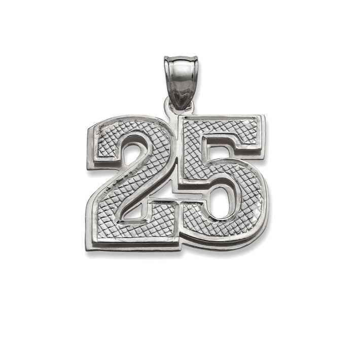 Number. 925 Sterling Silver Double Plate Pendant