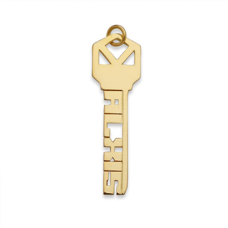 Key Gold Name Pendant