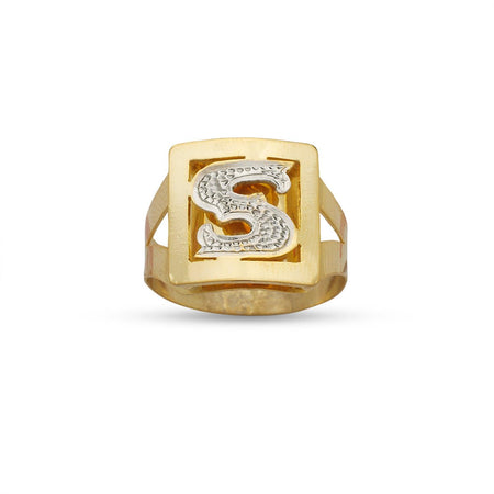 Initial Gold Ring, This Ring is a perfect gift for any occasion.  You customize it - add initial of your choice.