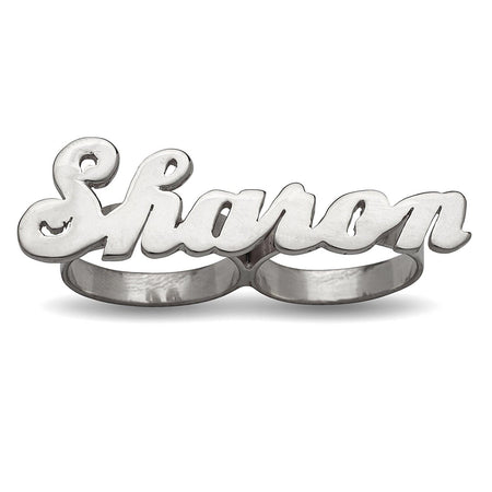 Personalized Stackable Name Ring with Birthstone 925 Sterling Silver C —  Florence Scovel