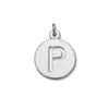 Round necklace. 925 Sterling Silver Initial Pendant