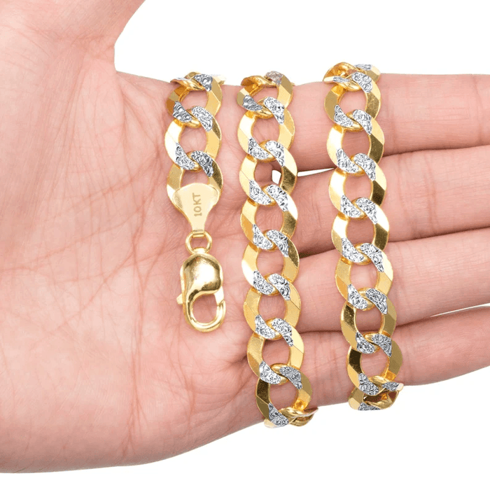 10K Gold 5mm Diamond Jewelry Cut Cuban Link Chain