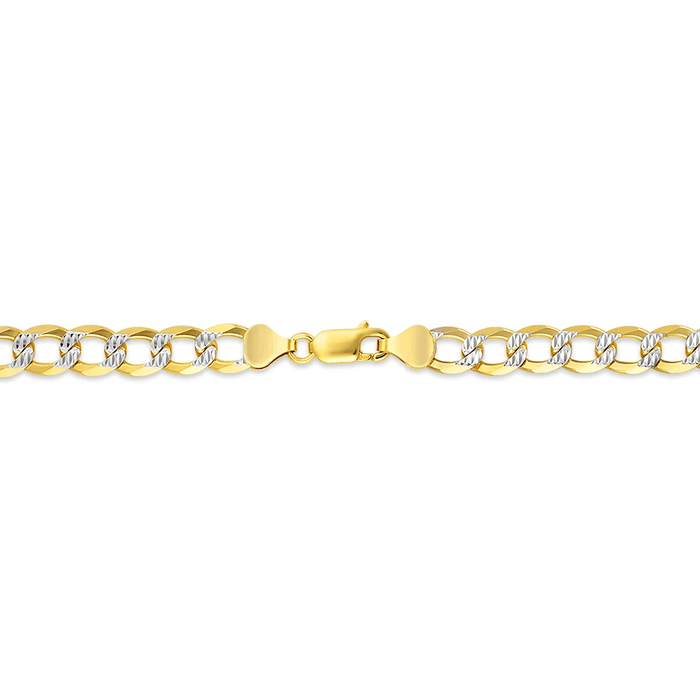 10K Gold 5mm Diamond Jewelry Cut Cuban Link Chain